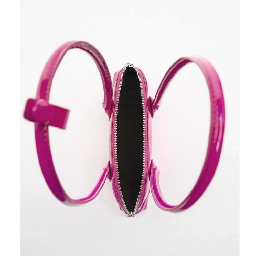 BLOGGER'S FAVE! Zara Minimal Shoulder Bag Hot Pink NWT_15